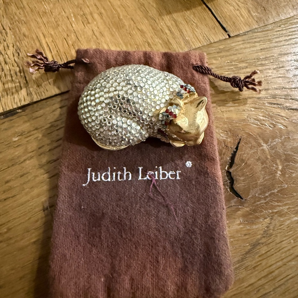 Judith Leiber Crystal Cat Pill Box